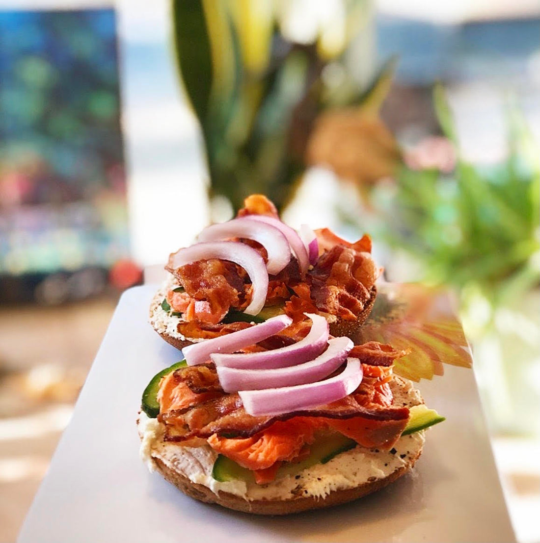 SALMON LOX BAGEL!