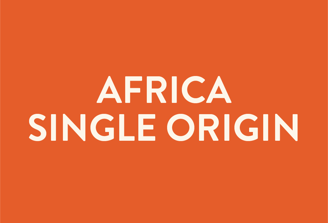 Text graphic that says Africa Single Origin.